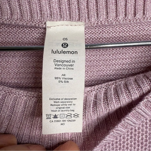 Lululemon Athletica Women’s Foward Flow Pink Poncho Woven Silk Cape ONE SIZE GUC - Picture 7 of 7